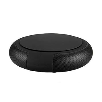 WowObjects Mini Car Air Purifier Ionizer Auto Freshener Negative Ion Generator Three-Layer Purification Low Noise Round Black Portable Car Air Purifier with Touch Button and Magnetic Lid