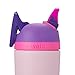 Owala Kids Flip Insulated Stainless-Steel Water Bottle with Straw and Locking Lid, 14-Ounce, Purple/Pink (Bunny Business)
