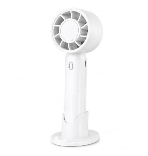 Image of Gismo Mini Portable Handheld Fan, High-Capacity Rechargeable 500mh Battery Powered Personal Fan with 3 Adjustable Speeds, Quiet Small Desktop Fan with Removable Base for Travel, Office, Outdoor & Home