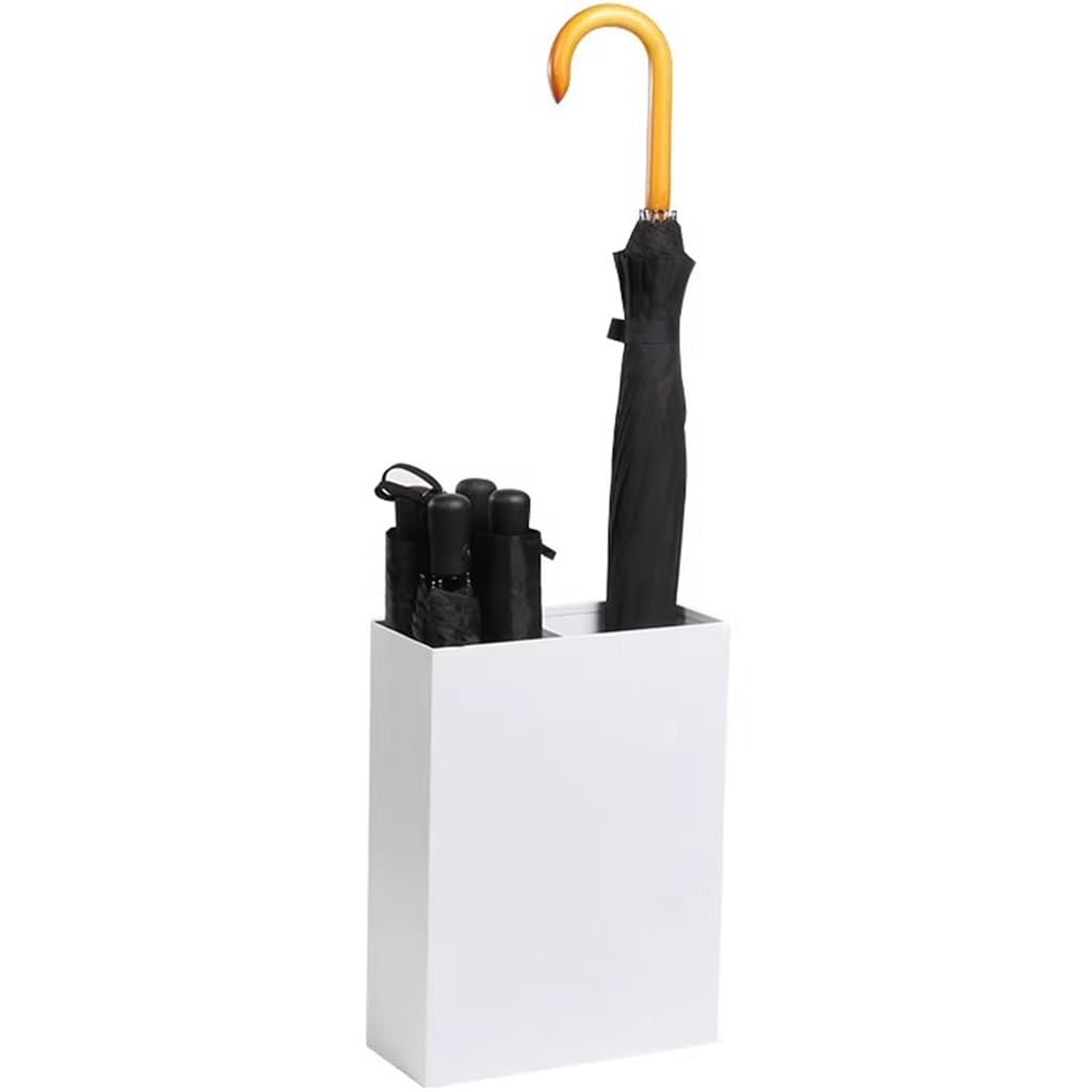 Flyiodfcxv White A Umbrella Stand, Simple Style Rectangular(White A)