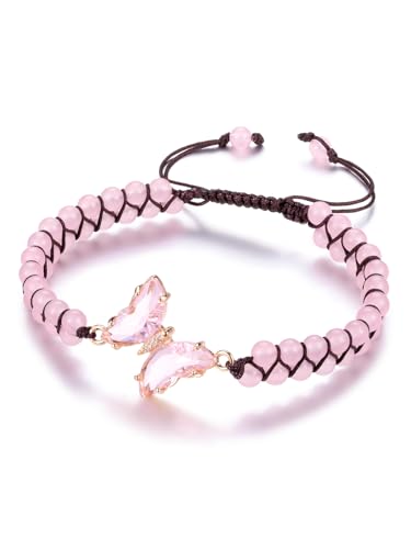 Bracelet cristal de guérison papillon pour illuminer vos tenues d'anniversaire et fêtes