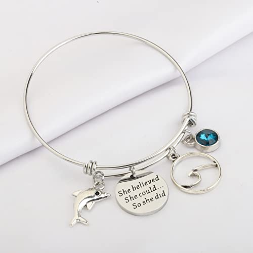 FAADBUK Dolphin Bracelet Dolphin Lover Gift She Believed She Could So She Did Inspiration Gift for Her4