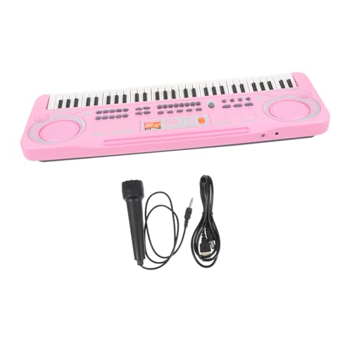 SEWACC 便利なピアノおもちゃ 用多機能エレクトロニックキーボード 鍵盤楽器 遊びながら学べる 聴覚 視覚 手指協調能力向上 ピンク
