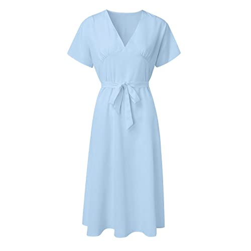 Robe décontractée à manches courtes pour affiner la silhouette - 3