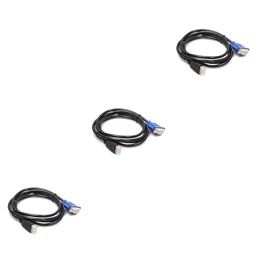 KICHOUSE 3pcs to Vga Coveter Cable to Cable for Monitor Gold Male to Vga and Cable to Converter Male to Female 15 Monitor Video to Adapter to Video Adapter to Display Adapter Monitor Cable
