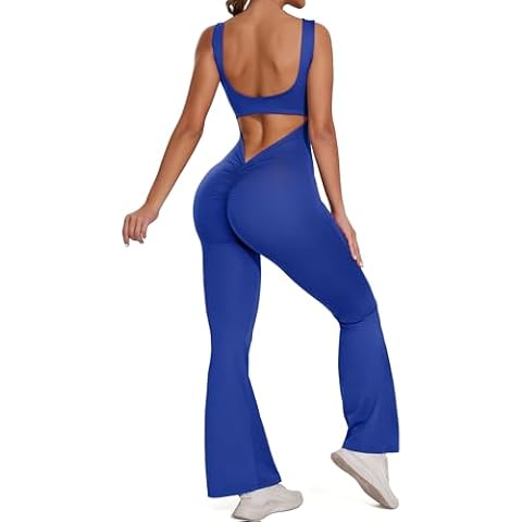 FITTOO Backless Flare Jumpsuit Cover