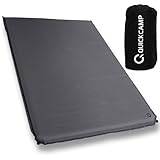 [クイックキャンプ] 車中泊マット ダブル インフレータブル 高密度ウレタン採用 自動膨張 収納袋付き 簡単設営 非常用 203cm×137cm×8cm サンド