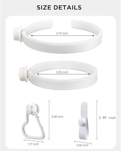 Image of LETGO Cup Holder for Stanley 30 oz 40 oz Compatible with Bogg Bag, Drink Holder for Simple Modern Rubber Beach Tote, Water Bottle Holder Attachment for XL Medium Small Bog Bag (White)