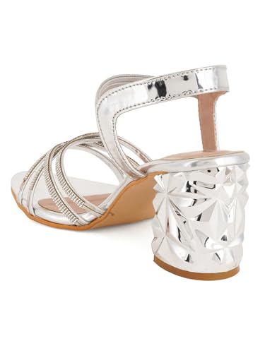Image of IKAGI Women's Fashion Sandals | Faux Leather Comfortable and Stylish Heel | For Wedding Occasion| For Women & Girls
