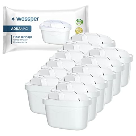 Wessper® AQUAMAX Wasserfilter kartuschen kompatibel mit BRITA Maxtra+, Style, Marella, Elemaris, XL, Fun - Pack 12 Cover