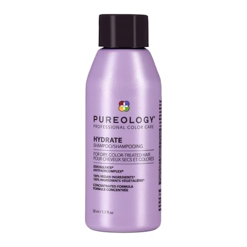 Pureology Hydrate Shampoo - For Dry or Color Treated Hair, Moisturizing Shampoo For Hydration & Softness, With Rose Extract & Green Tea, Vegan & Sulfate-Free