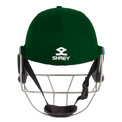 Image of Shrey Master Class Air 2.0 Stainless Steel Batting Cricket Helmet for Men's (Green, M)
