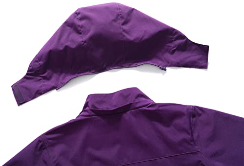 Image of MOERDENG Women's Waterproof Rain Jacket Lightweight Raincoat Hooded Hiking Jacket Softshell Windbreaker