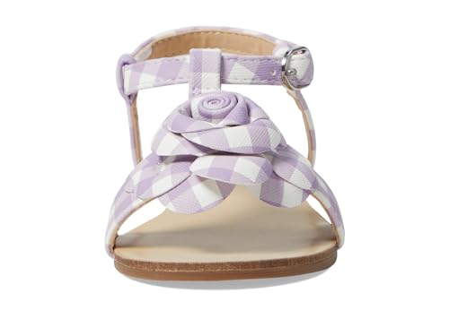 Janie and Jack Girl's Gingham Flower Sandal (Toddler/Little Big Kid) Flat2