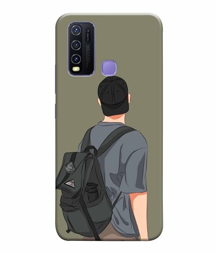 Image of School Boy College Boy Printed Hard Back Case Cover & Compatible for Vivo Y30 / Vivo Y50 (Multicolor) - D1813