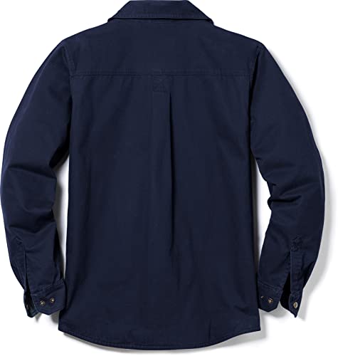 CQR Men's Twill All Cotton Flannel Lined Shirt Jacket, Soft Brushed Outdoor Shirt Jacket2