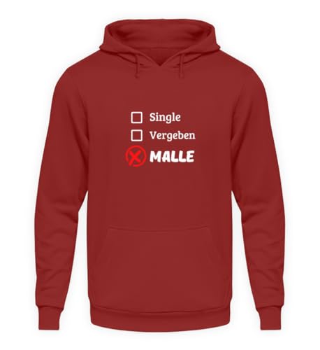 Pull à capuche EVJF Malle Party rouge brique XL pour un week-end entre amies réussi