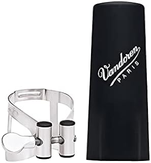 Vandoren LC51PP M/O Ligature and Plastic Cap for Bb Clarinet; Pewter Finish