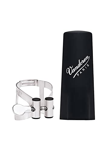 Vandoren M/O Etain LC51PP Ligature avec couvre-bec plastique pour clarinette Sib