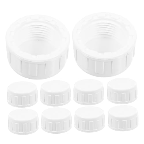 NULYLU 20 Tapones De PVC para Manguera De Jardín, Adaptador De PVC para Manguera De Jardín, Tapón Roscado De PVC, Tapón Roscado para Aspersor, Tapones Roscados, Tapón De Manguera, Tapón