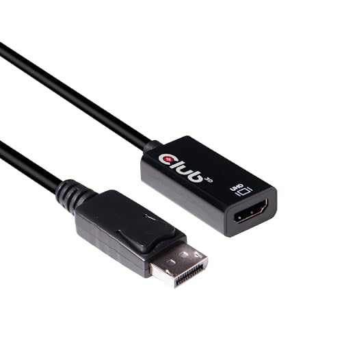 Ya en manzanajugosa.com: CLUB3D DisplayPort 1.4 a HDMI 2.0b HDR Adpatador Activo - Adaptador para cable (DisplayPort 1.4, HDMI 2.0b, Male connector / Female connector, Negro)