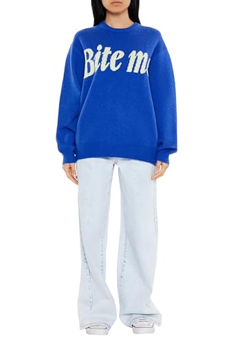 Forever 21 Women's Bite Me Shark Graphic Sweater2