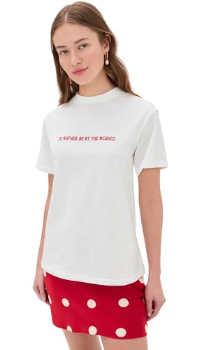 Never Fully Dressed Womens White Rodeo T-Shirt White S