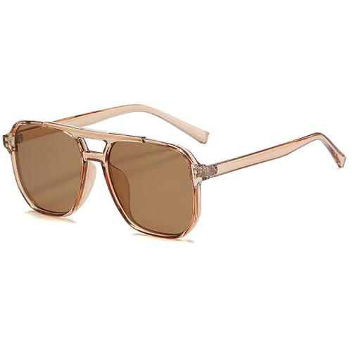 Image of Onrtry Retro Aviator Sunglasses Women Men 70s Vintage Square Frame Sun Glasses UV400 Shades