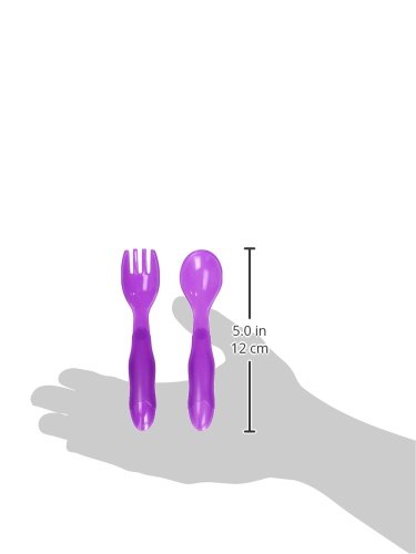 The First Years Take & Toss Toddler Fork And Spoon Flatware, Colors May Vary