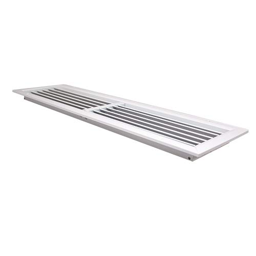 WDP Lüftungsgitter 600x300 | weiß | Aluminium | mit Verstrebung und festen Lamellen