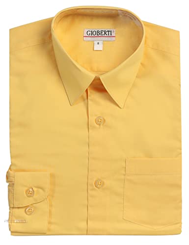 Image of Gioberti Boys Long Sleeve Solid Dress Shirt