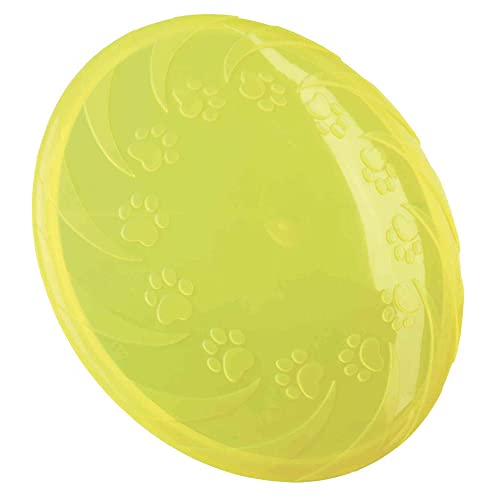 TRIXIE Dog Disc - Robustes Hundespielzeug aus TPR zum Apportieren - ø 22 cm, Hunde-Frisbee - 33506