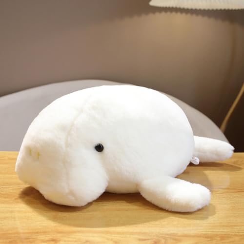 ジュゴンぬいぐるみ 大きい かわいい おもちゃ おもしろ 丸っこい ジュゴン 可愛い 寝室 ふわふわ 動物 抱き枕 ベッドルーム プレゼント 店飾り ホワイト 母の日 こどもの日 誕生日 入学祝い 50cm 卒業祝い クリスマス 贈り物 アニマル クッショ