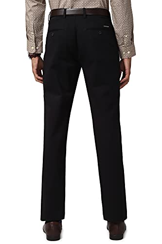Image of Peter England Men's Mid Rise Slim Fit Formal Trousers