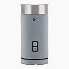 Tchibo Elektrischer Milchaufschäumer, Antihaftbeschichtung, warmer und kalter Milchschaum, 130 ml Fassungsvermögen, für Latte Macchiato, Cappuccino und Kakao, Grau