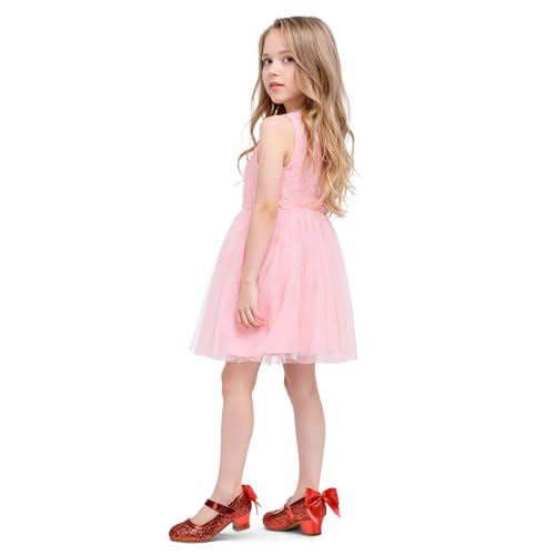 Image of K KomForme Girls Dress Shoes Toddler Glitter Mary Jane Heels