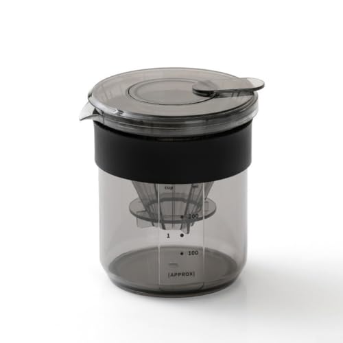 Taza de café de viaje con cafetera hecha a mano y escala integrada, cafetera 3 en 1 diseñada para camping y uso personal, hecha de vidrio de borosilicato Taza de café de viaje con cafetera hecha a mano y escala integrada, cafetera 3 en 1 diseñada para camping y uso personal, hecha de vidrio de borosilicato