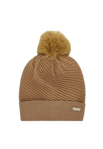 Bonnet avec pon pon Liu Jo TF4288 en maille douce, idéal pour le ski et la ville