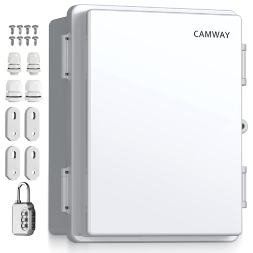 CAMWAY Coffret Electrique Etanche Exterieur en ABS Renforcé 3mm Boîte de Jonction IP67 Étanche avec Joint d'Étanchéité Intégré Résistant à 60kg...