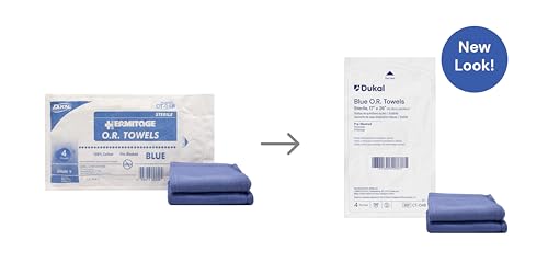 Dukal Sterile Operating Room Towels – 17" x 27", Blue, 4 Towels/Pack, (5 Pack - 20 Total) – Absorbent, Lint-Free Surgical Towels for Medical Use miniatura 3