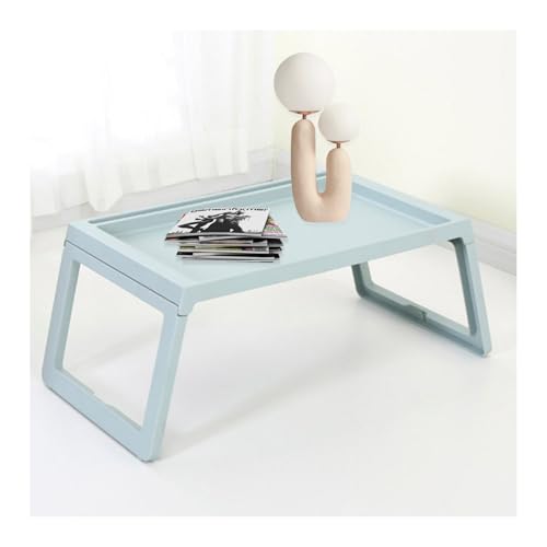 SXFSDOU Escritorio para portátil, Mesa Baja de Cama, Plegable y de Noche, para sofá, Mesa Plegable, diseño Plegable, Amplio Uso, práctico y práctico. (Blanco) (Azul 68 x 38 cm/26,8 x 14 Pulgadas)