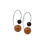 Grösse der Bernsteine: Cognac 14 mm, Kirsche 8 mm / Gesamtlänge der Ohrringe: 5 cm / Farbe: KIRSCHE und COGNAC