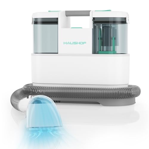HAUSHOF Lavatappeti Portatile 450W, Lava Divano ad Acqua 1,5L