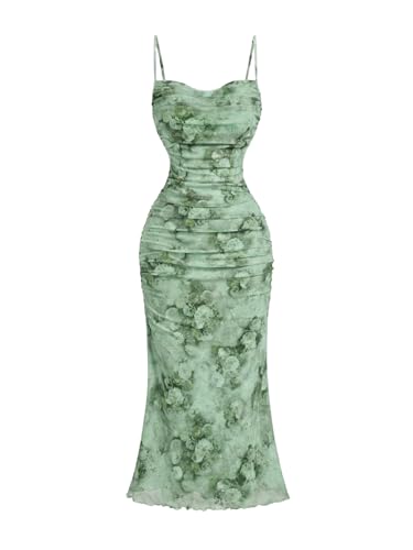 Image of GORGLITTER Women's Floral Spring Summer Wedding Guest Dress Bridal Shower Cocktail Tea Party Beach Midi Sun Dress 2026
