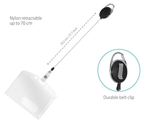 MyGadget 2x ID-kaarthoes hard plastic JoJo met karabijnhaak & riemclip - 70cm koord ID-kaart jojo office ID… - Image 4