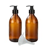 mikken 2er Set Seifenspender Glas Braun 250 ml – Nachfüllbare Lotionspender & Pumpflaschen für...