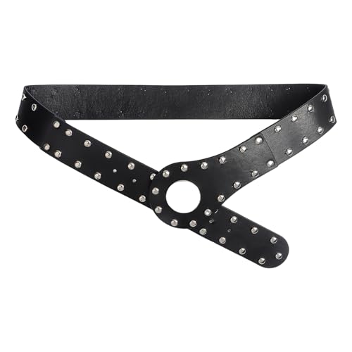 Punk Studded Belt Reinforced PU Leather Waistband for Lady and Women Comfortable Wear for Waist3