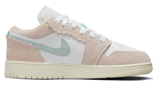 NIKE Big Kid's Air Jordan 1 Low SE Guava Ice/Jade Ice-White (DZ5356 800) - 42