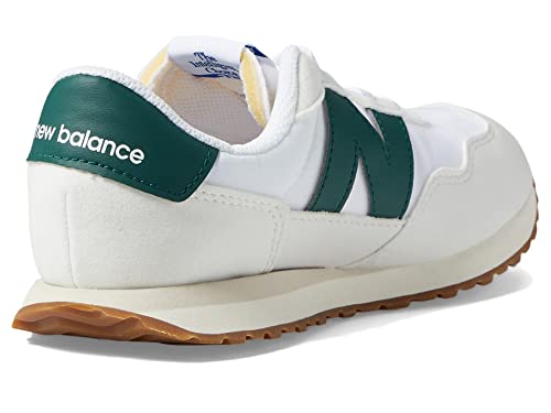 Image of New Balance Kids 237 Bungee Sneaker, Nimbus Cloud /Nightwatch Green, 1 M Little Kid (4-8 Years)