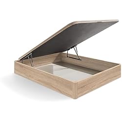 Canapé 135X190 HOGAR24 ES | Canapé Abatible con Tapa Transpirable 3D | Arcón de Almacenaje Gran Capacidad | Color Roble Cambrian | Medidas: 135x190 cm